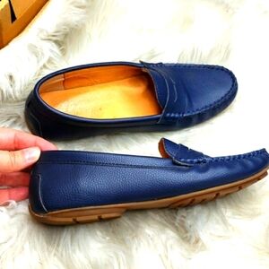 JENN ARDOR Navy Penny Driving Loafers Slip-On 5.5